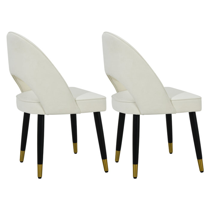 Everly Quinn Louis Velvet Upholstered Side Chair & Reviews Wayfair